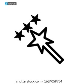 magic stick icon isolated sign symbol vector illustration - high quality black style vector icons
