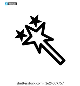 magic stick icon isolated sign symbol vector illustration - high quality black style vector icons
