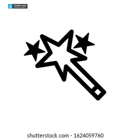 magic stick icon isolated sign symbol vector illustration - high quality black style vector icons
