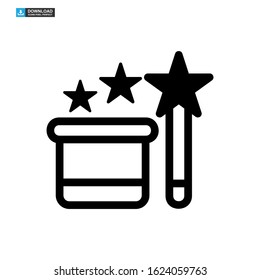 magic stick icon isolated sign symbol vector illustration - high quality black style vector icons

