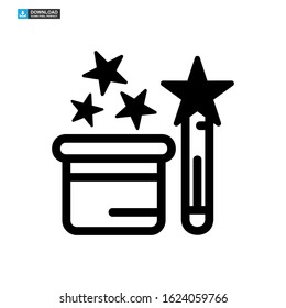 magic stick icon isolated sign symbol vector illustration - high quality black style vector icons
