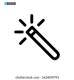 magic stick icon isolated sign symbol vector illustration - high quality black style vector icons
