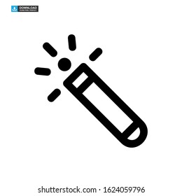 magic stick icon isolated sign symbol vector illustration - high quality black style vector icons
