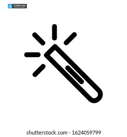 magic stick icon isolated sign symbol vector illustration - high quality black style vector icons

