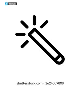 magic stick icon isolated sign symbol vector illustration - high quality black style vector icons
