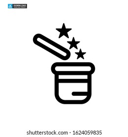 magic stick icon isolated sign symbol vector illustration - high quality black style vector icons
