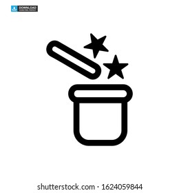 magic stick icon isolated sign symbol vector illustration - high quality black style vector icons
