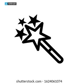 magic stick icon isolated sign symbol vector illustration - high quality black style vector icons
