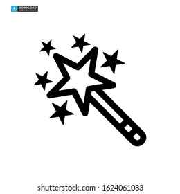 magic stick icon isolated sign symbol vector illustration - high quality black style vector icons

