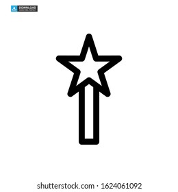 magic stick icon isolated sign symbol vector illustration - high quality black style vector icons
