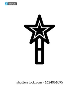 magic stick icon isolated sign symbol vector illustration - high quality black style vector icons
