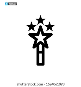 magic stick icon isolated sign symbol vector illustration - high quality black style vector icons
