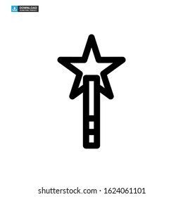 magic stick icon isolated sign symbol vector illustration - high quality black style vector icons

