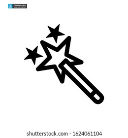 magic stick icon isolated sign symbol vector illustration - high quality black style vector icons
