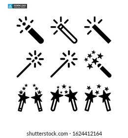 magic stick icon isolated sign symbol vector illustration - Collection of high quality black style vector icons
