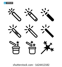 magic stick icon isolated sign symbol vector illustration - Collection of high quality black style vector icons
