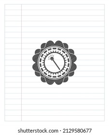 magic stick icon pencil effect. Vector Illustration. Detailed. 