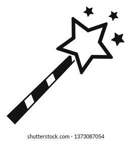 Magic stick icon. Simple illustration of magic stick vector icon for web design isolated on white background