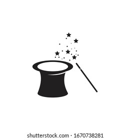 magic stick logo vector template