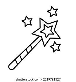 Magic stick Trendy Color Vector Icon which can easily modify or edit

