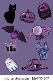 Magic stickers for halloween