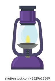 Magic street lamp, Halloween. Flat vector, clipart illustration isolated on white background.