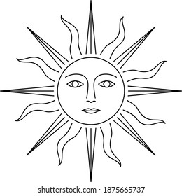 Magic Sun Icon Vector Stock Vector (Royalty Free) 1875665737 | Shutterstock