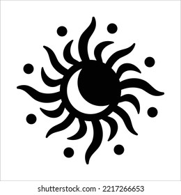 Magic sun and moon icon