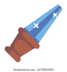 Magic sword with sparkles in flat design 