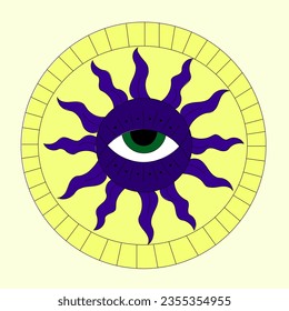 The magic symbol is the sun in a circle
