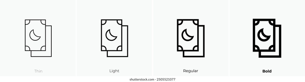 magic symbols icon. Thin, Light Regular And Bold style design isolated on white background