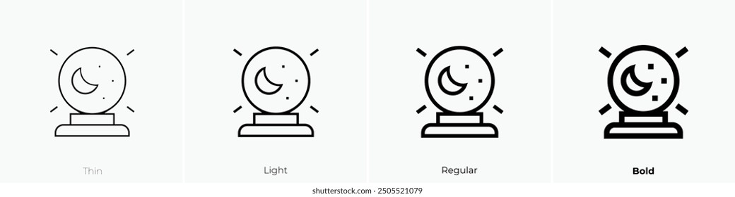 magic symbols icon. Thin, Light Regular And Bold style design isolated on white background