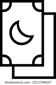 Symbol für magische Symbole Dünnes lineares Design einzeln auf weißem Hintergrund