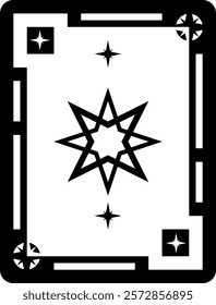 magic tarot spell card vector icon