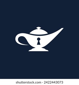 magic teapot logo with key hole concept