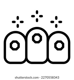 Magic teeth icon outline vector. Tooth gem. Fantasy glass