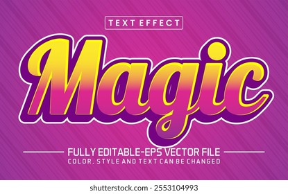 Magic text editable style effect	