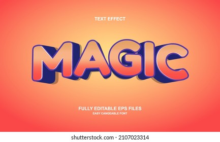 Magic Text Effect Editable Vector