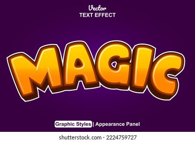 magic text effect with graphic style and editable.