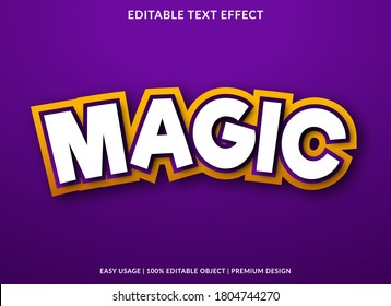 magic text effect template with abstract style and bold concept use for business logo or product brand