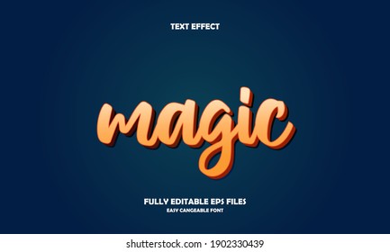 Magic Text Effect Vector Illustration