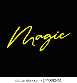 magic text on black background.