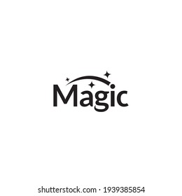 Magic Text With Sparkle Design Vector Illustration