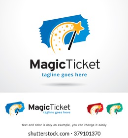Magic Ticket Logo Template Design Vector