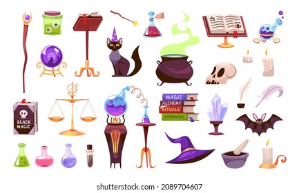 Free Vector  Book of magic spells and witchcraft.