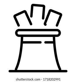 Magic top hat icon. Outline magic top hat vector icon for web design isolated on white background