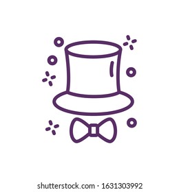 magic tophat sorcery isolated icon vector illustration design