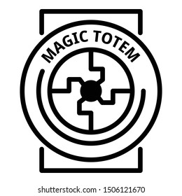 Magic totem icon. Outline magic totem vector icon for web design isolated on white background