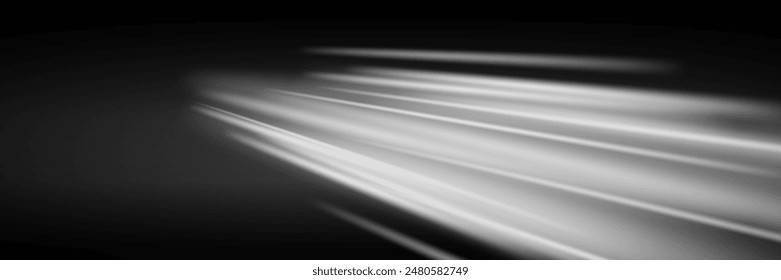 Magic trail with a glare of light. Lines of speed and movement.