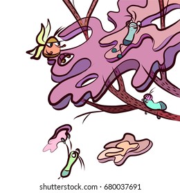 Magic tree and its inhabitants.
Magic invisible